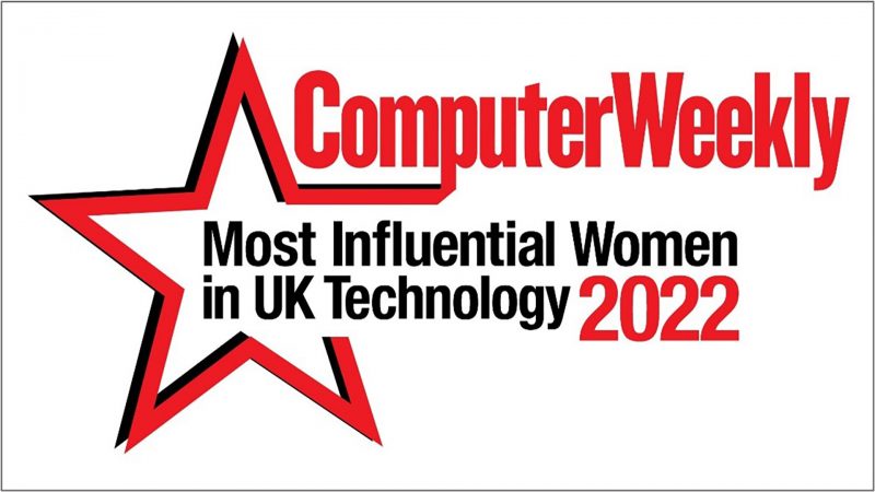 Text-only poster promoting Computer Weekly Most Influential Women in UK Technology 2022