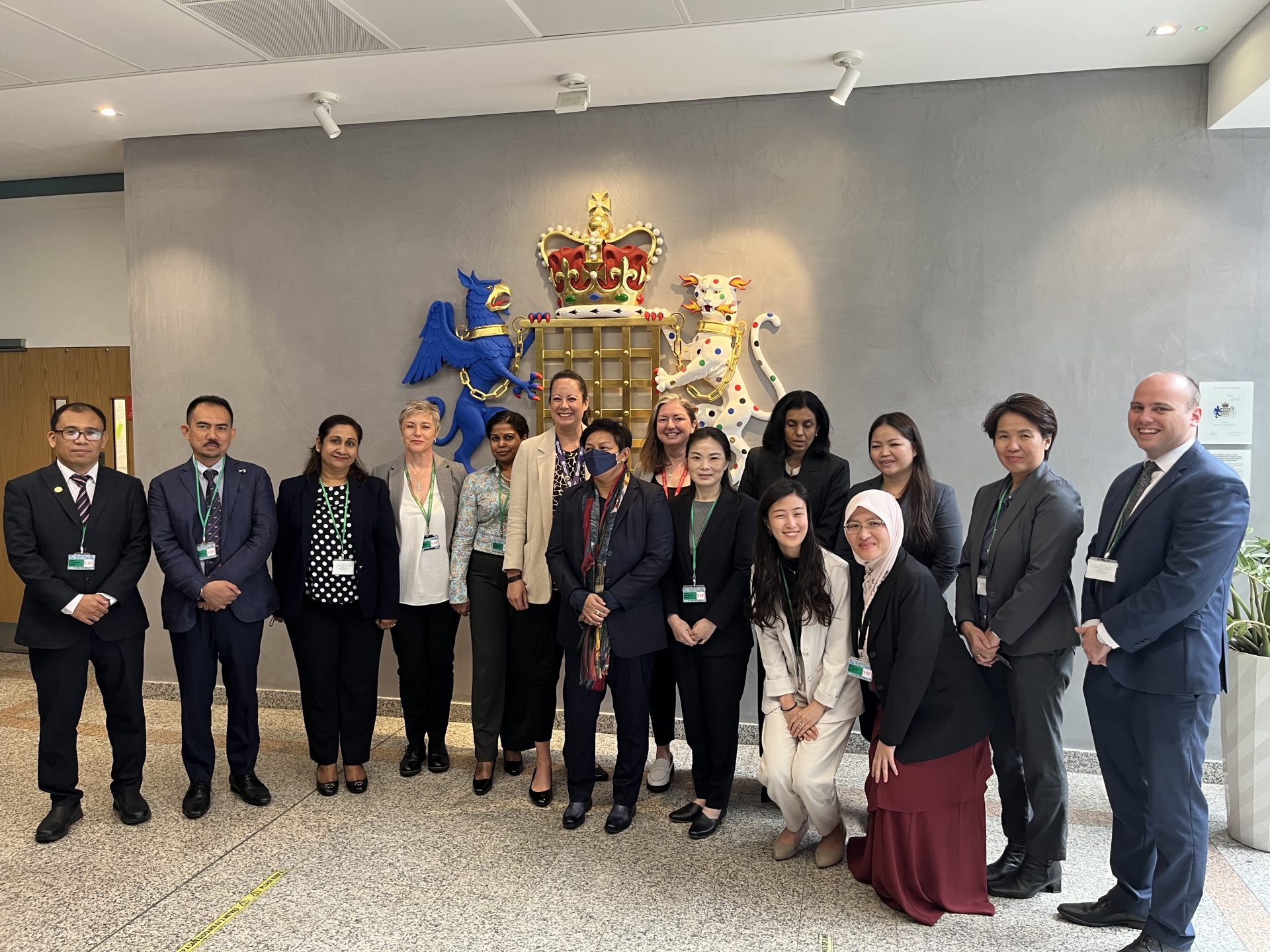 IWF CEO Susie Hargreaves OBE and IWF Head of Policy and Public Affairs Michael Tunks can be seen fourth from left and far right respectively with Malaysian parliamentary members at the NCA in London in May 1/2